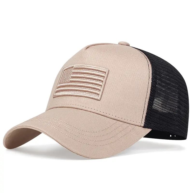 Camo Cap With American Flag Badge view 8