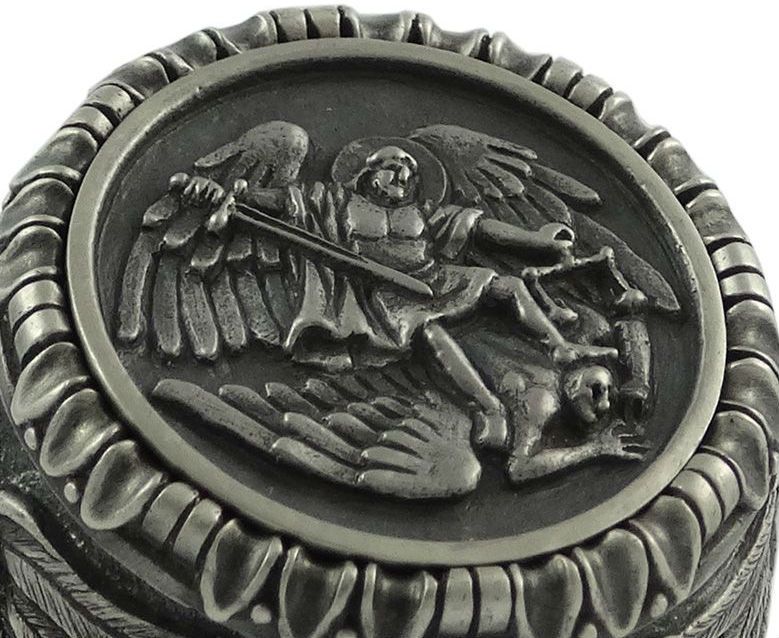 Saint Michael Stainless Steel Ring view 2