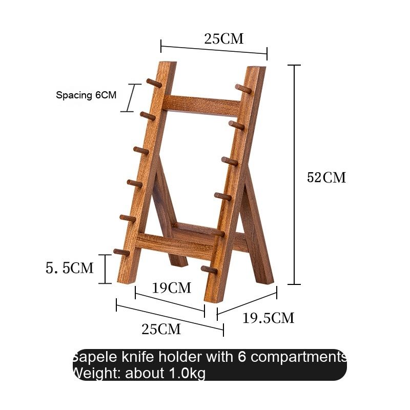 Sapele Wood Knife Rack view 5