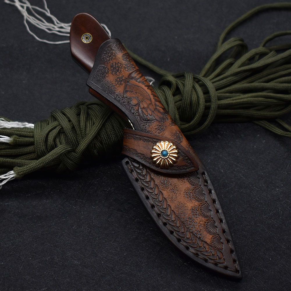Damascus Steel Fixed Blade Knife view 5