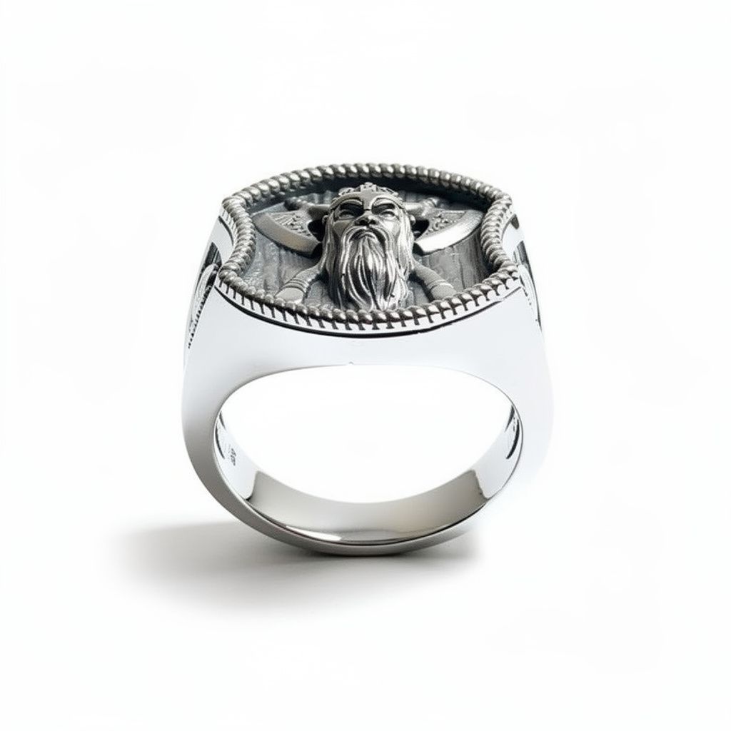 Viking Double Axe Silver Ring