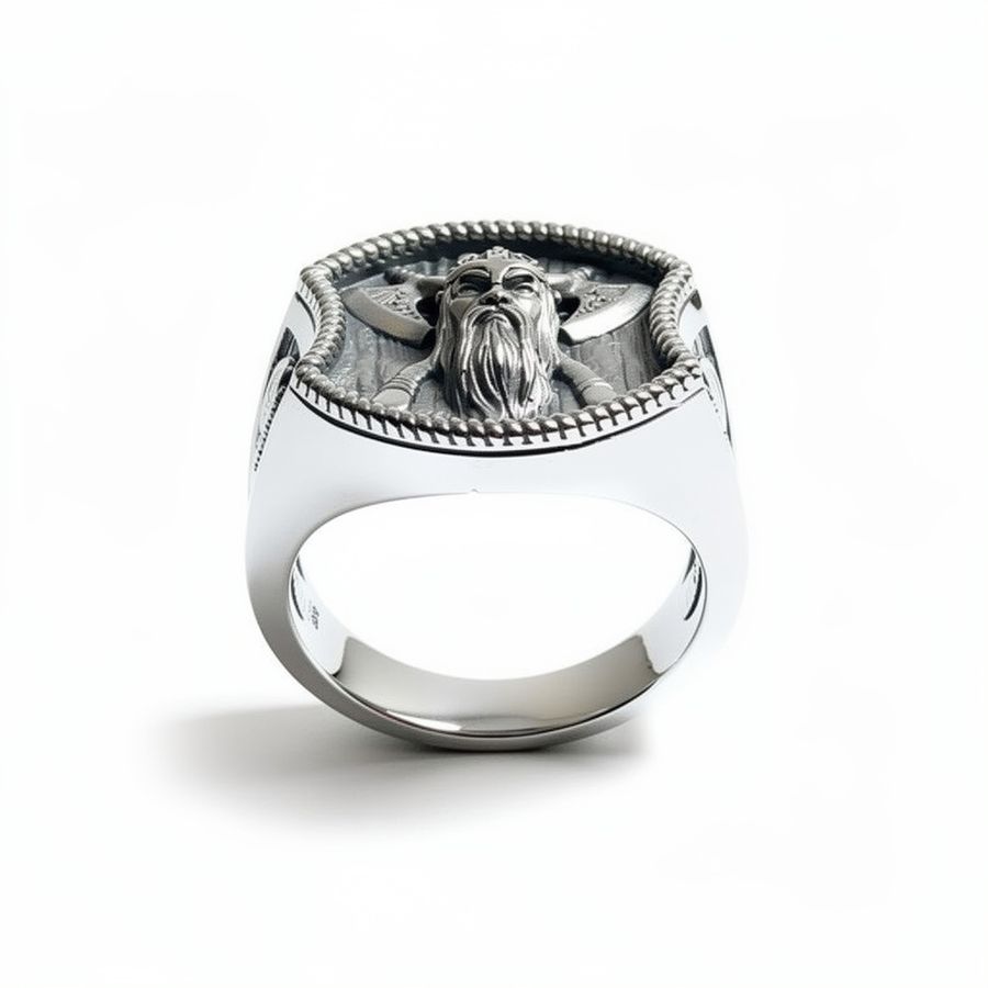 Viking Double Axe Silver Ring