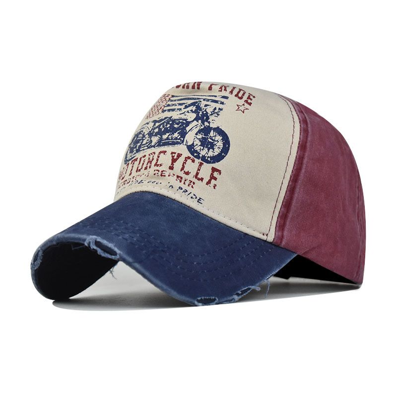 Washed Cotton Motorcycle Baseball Cap view 2