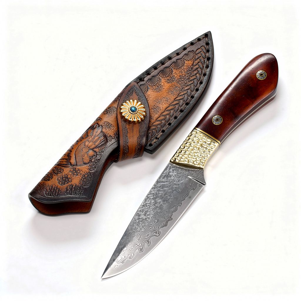 Damascus Steel Fixed Blade Knife