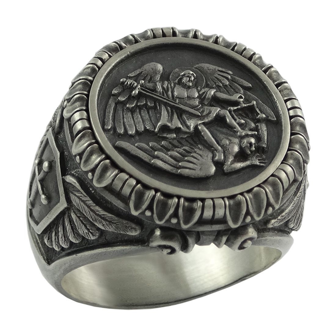 Saint Michael Stainless Steel Ring
