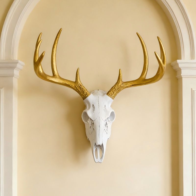 Resin Deer Skull Wall Mount view 3