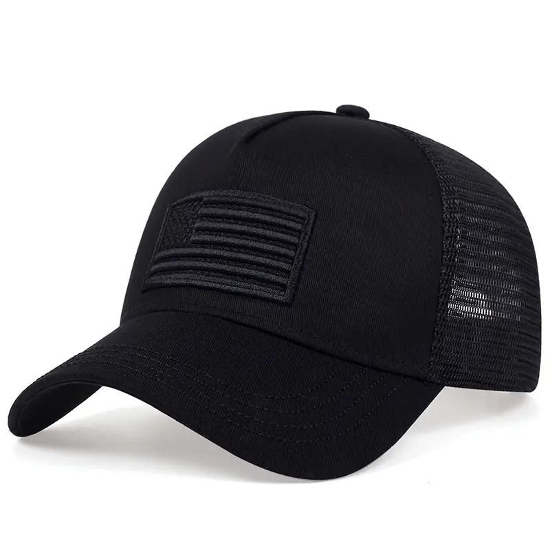 Camo Cap With American Flag Badge view 2
