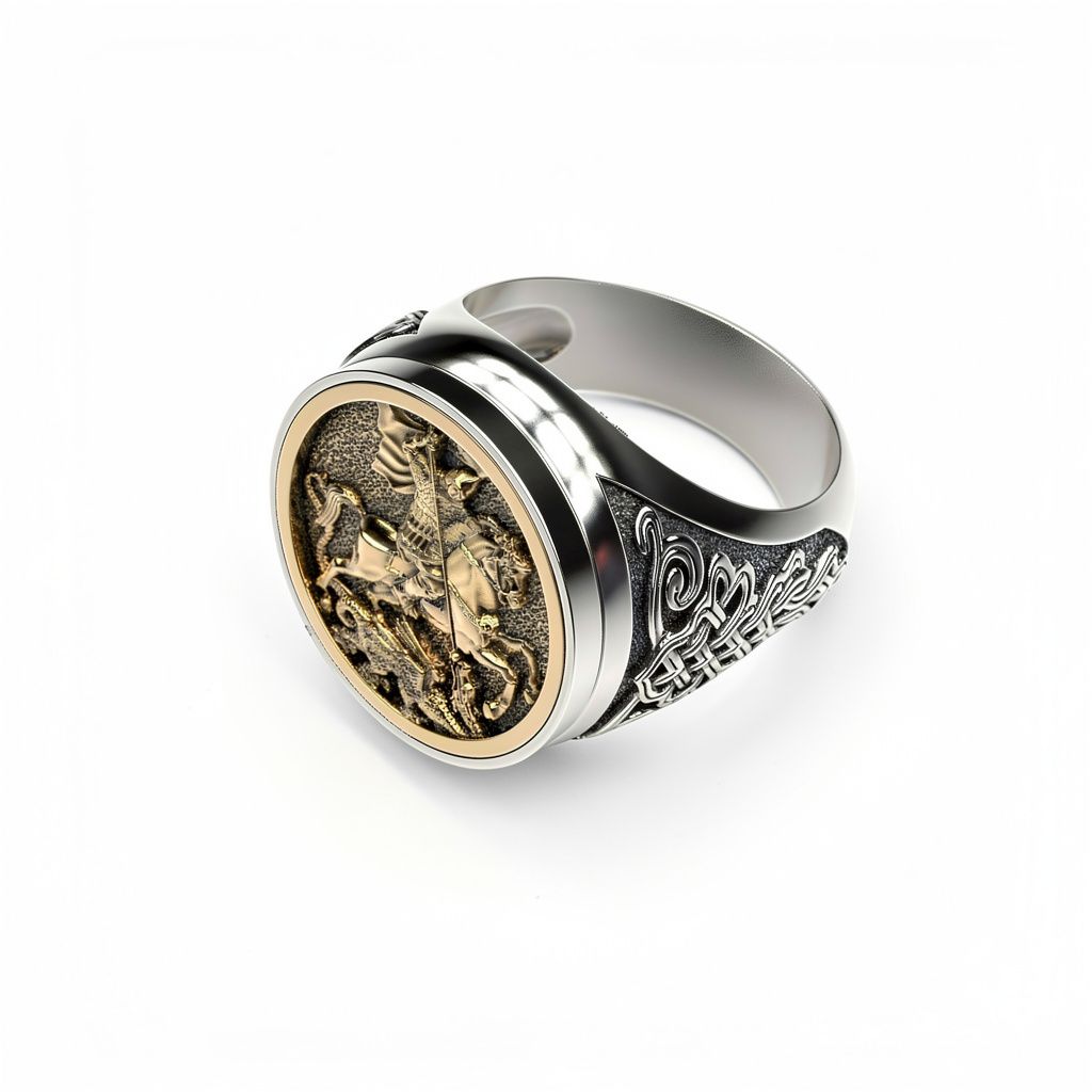 Silver/Gold Plated Knight Ring