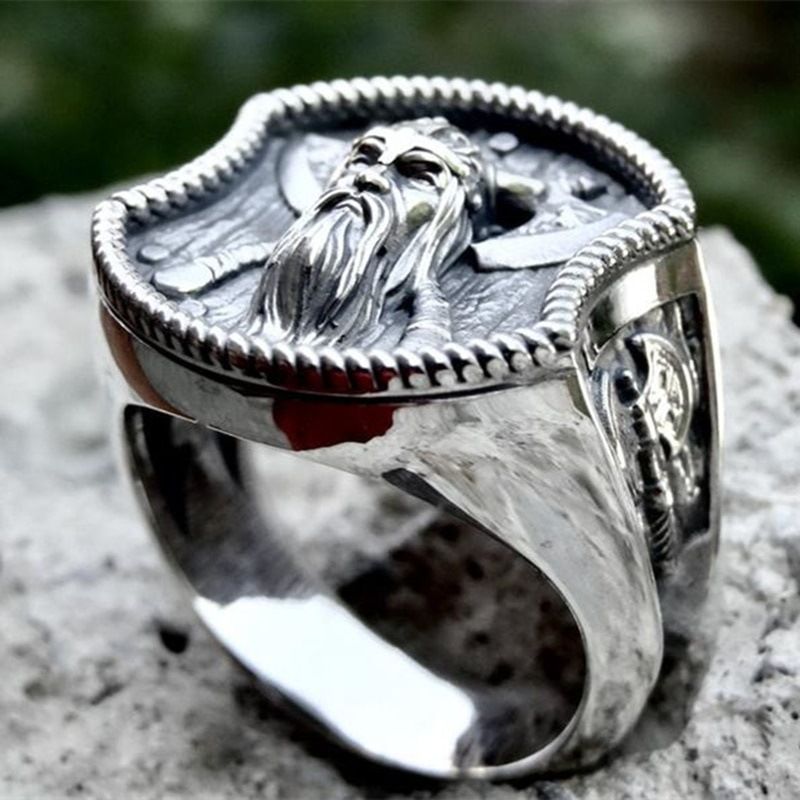 Viking Double Axe Silver Ring view 6