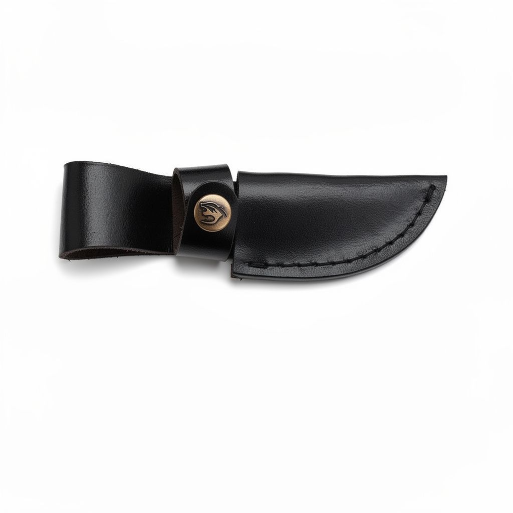 Damascus Fixed Blade With Antler Handle view 2