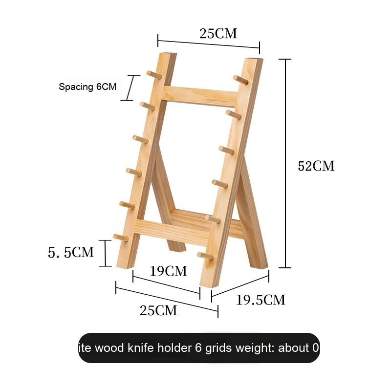 Sapele Wood Knife Rack view 4
