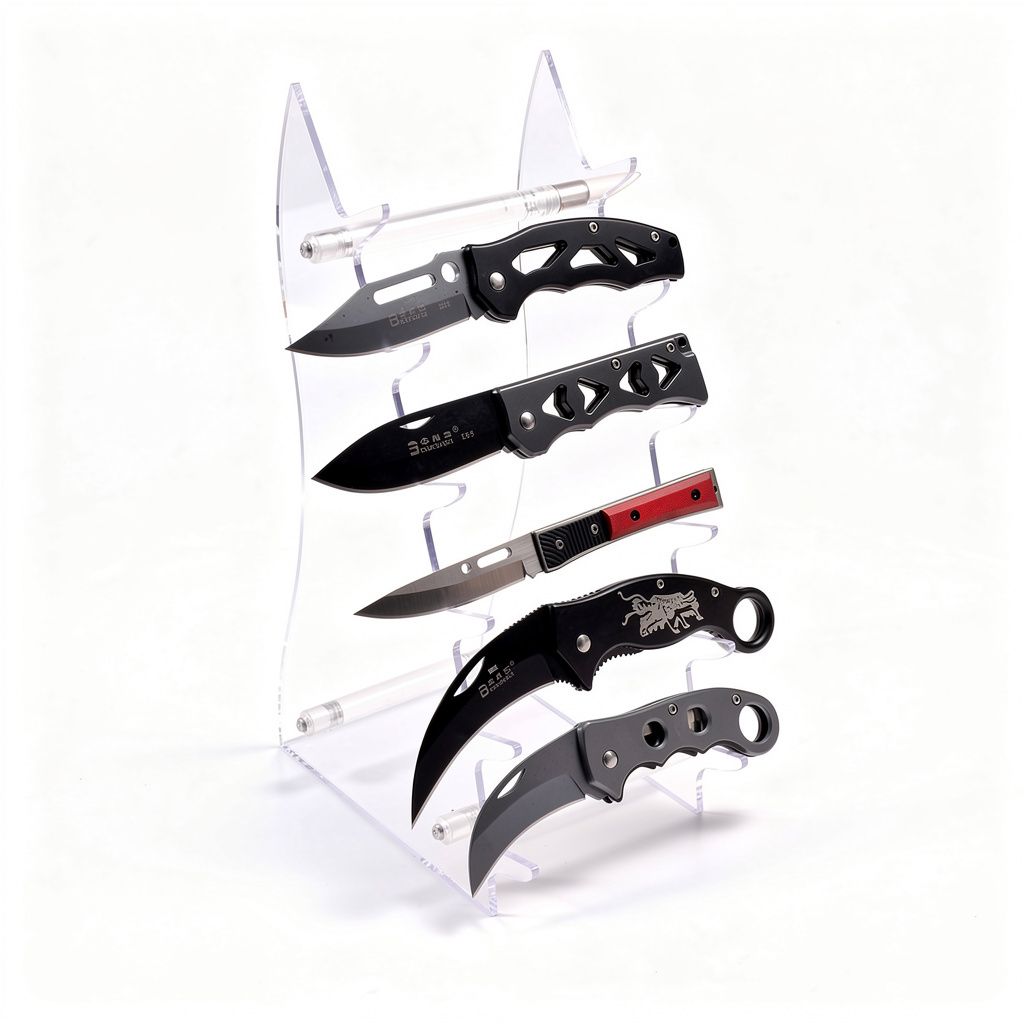Acrylic Six-Knife Display Stand