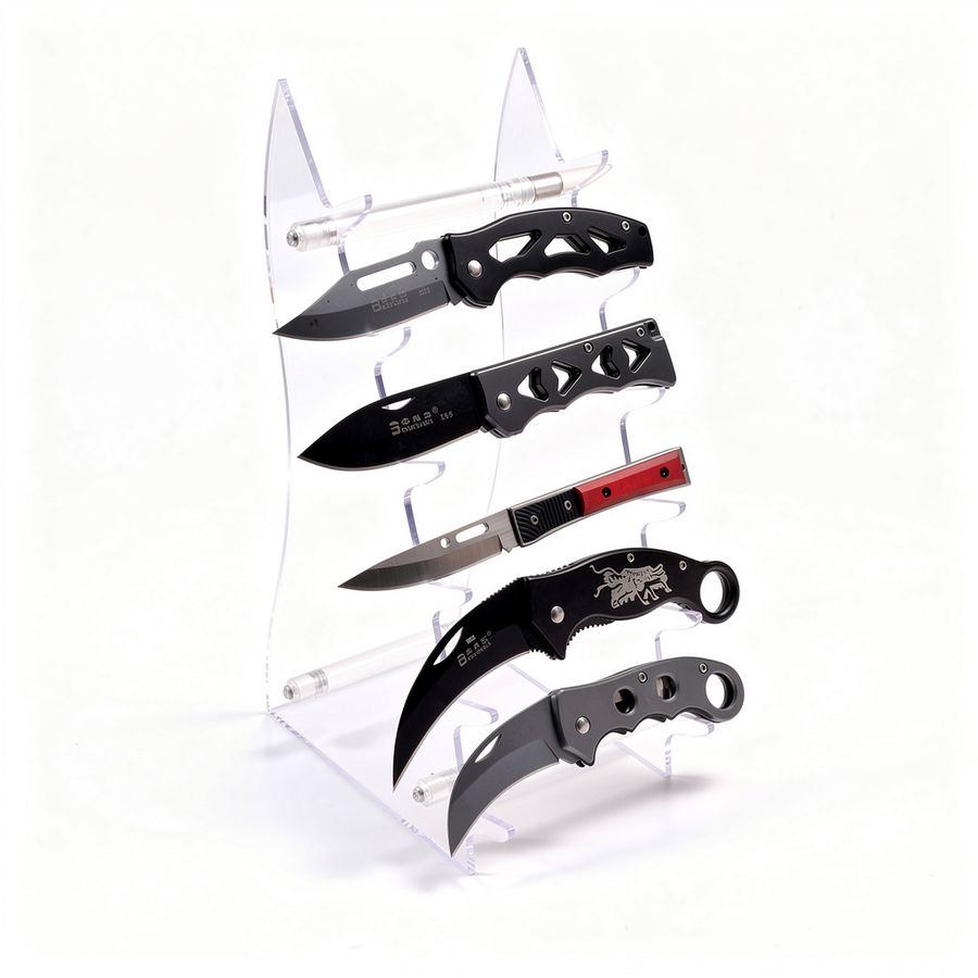 Acrylic Six-Knife Display Stand