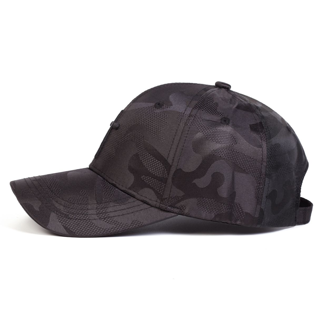 Black Camo Baseball Cap With Cross view 2