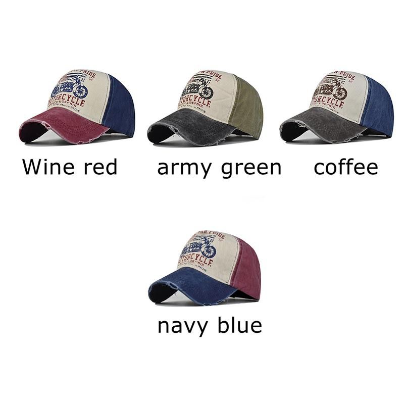 Washed Cotton Motorcycle Baseball Cap view 5